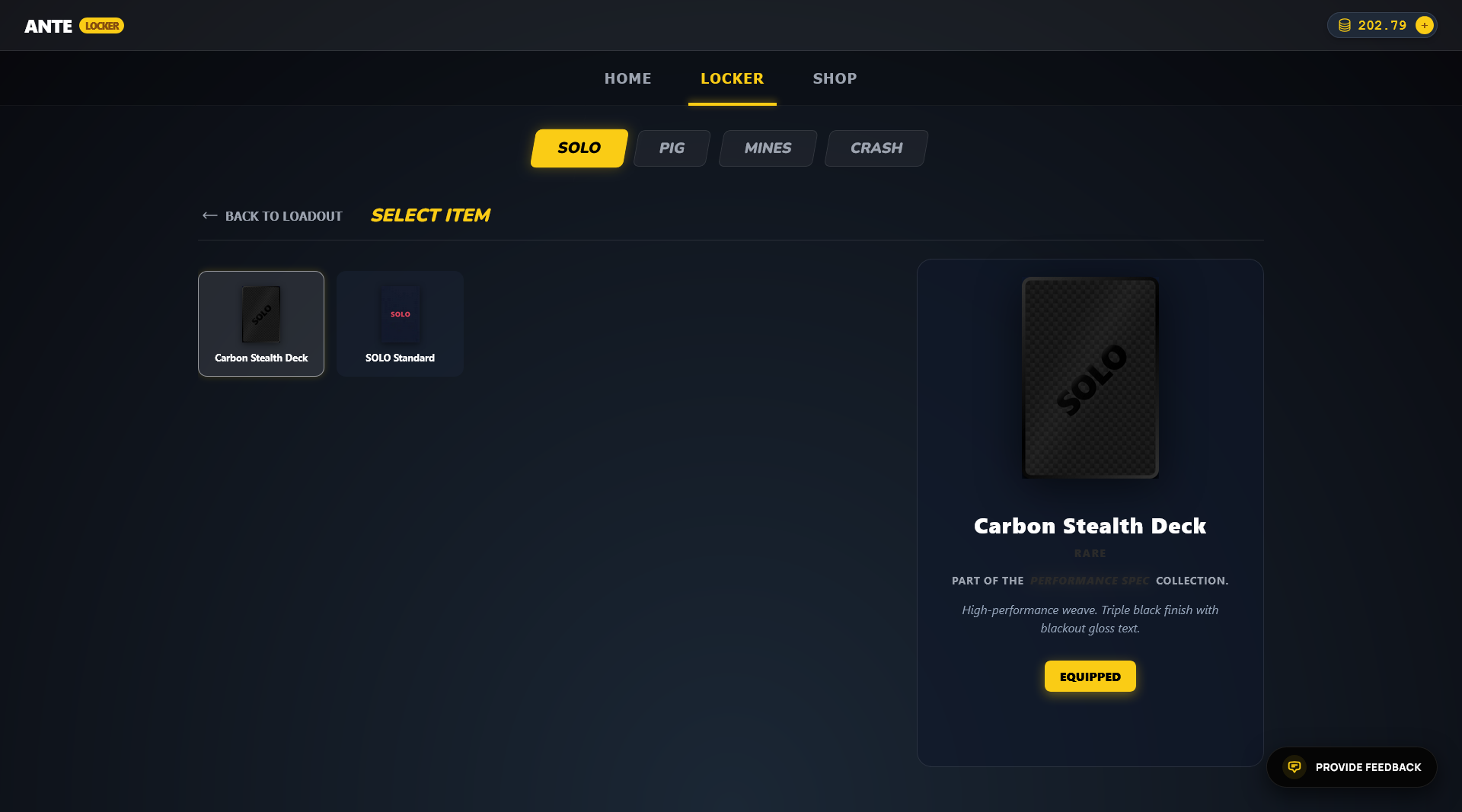 Player Inventory Management